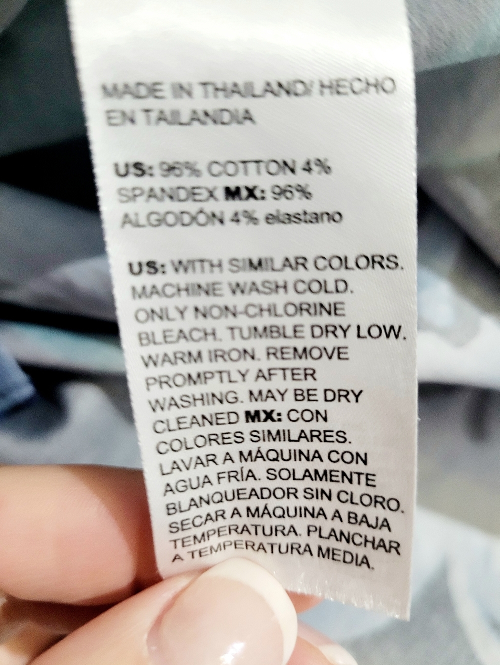 Chico’s Woman Size 12 Blue Floral Button Front Blouse Cotton Blend Stretch - Picture 7 of 12